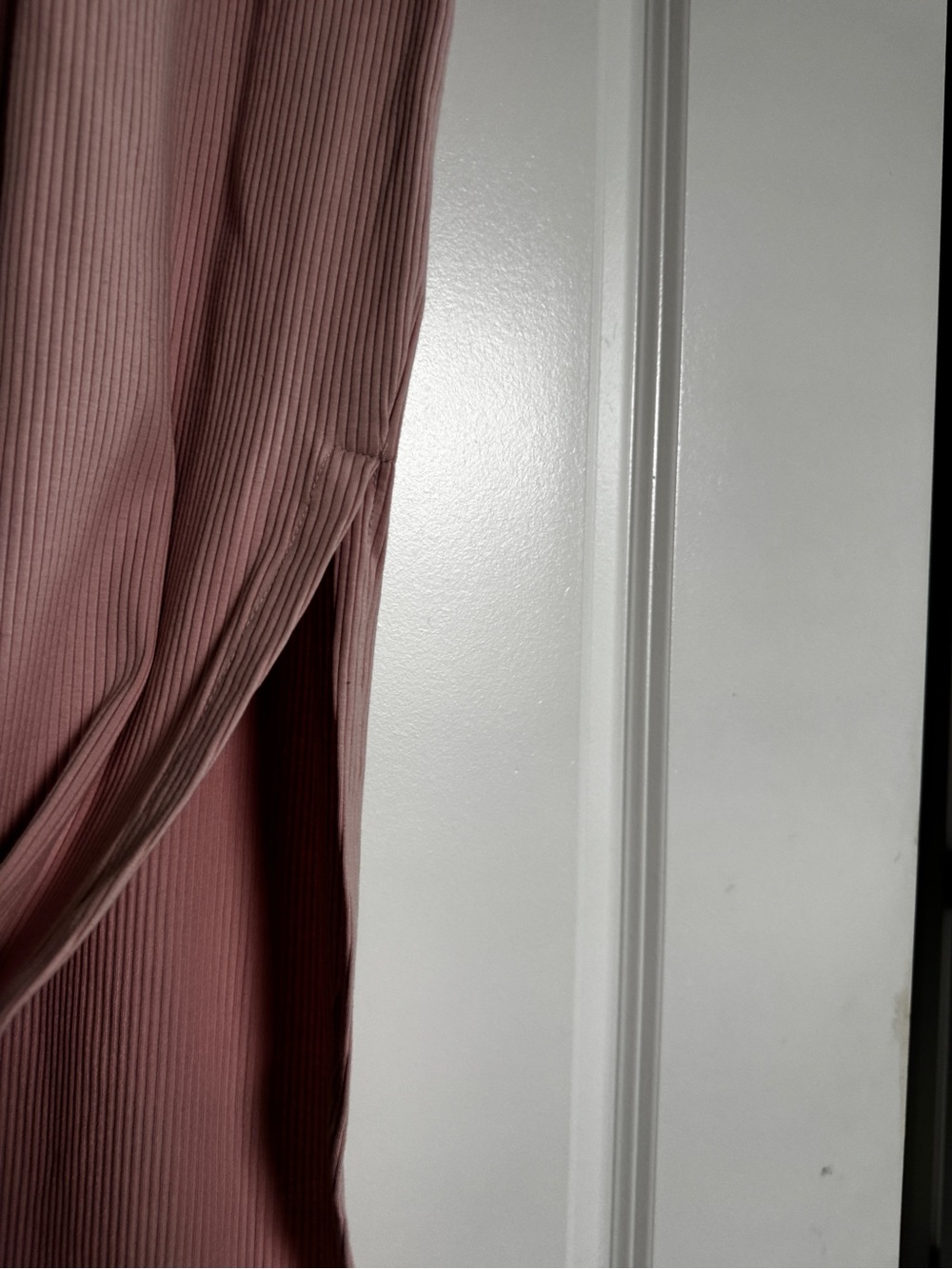New V.S. PINK Dusty Rose Ribbed Knit Midi Contour Casual Dress XXL - Picture 2 of 3